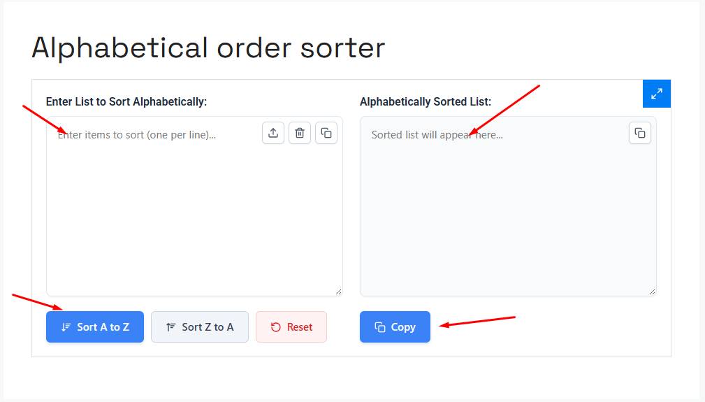 How to Use the Kodenic Alphabetical Order Sorter