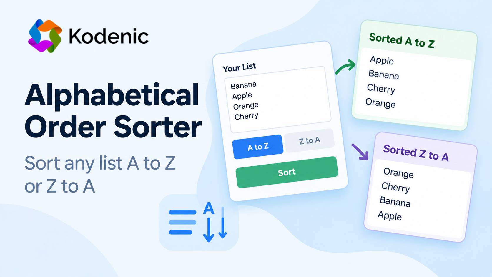 Alphabetical order sorter